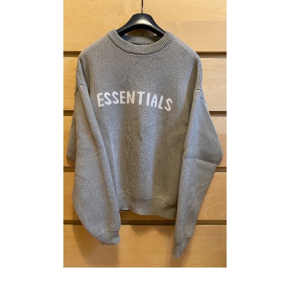 Essentials Crewneck Sweater with White Logo